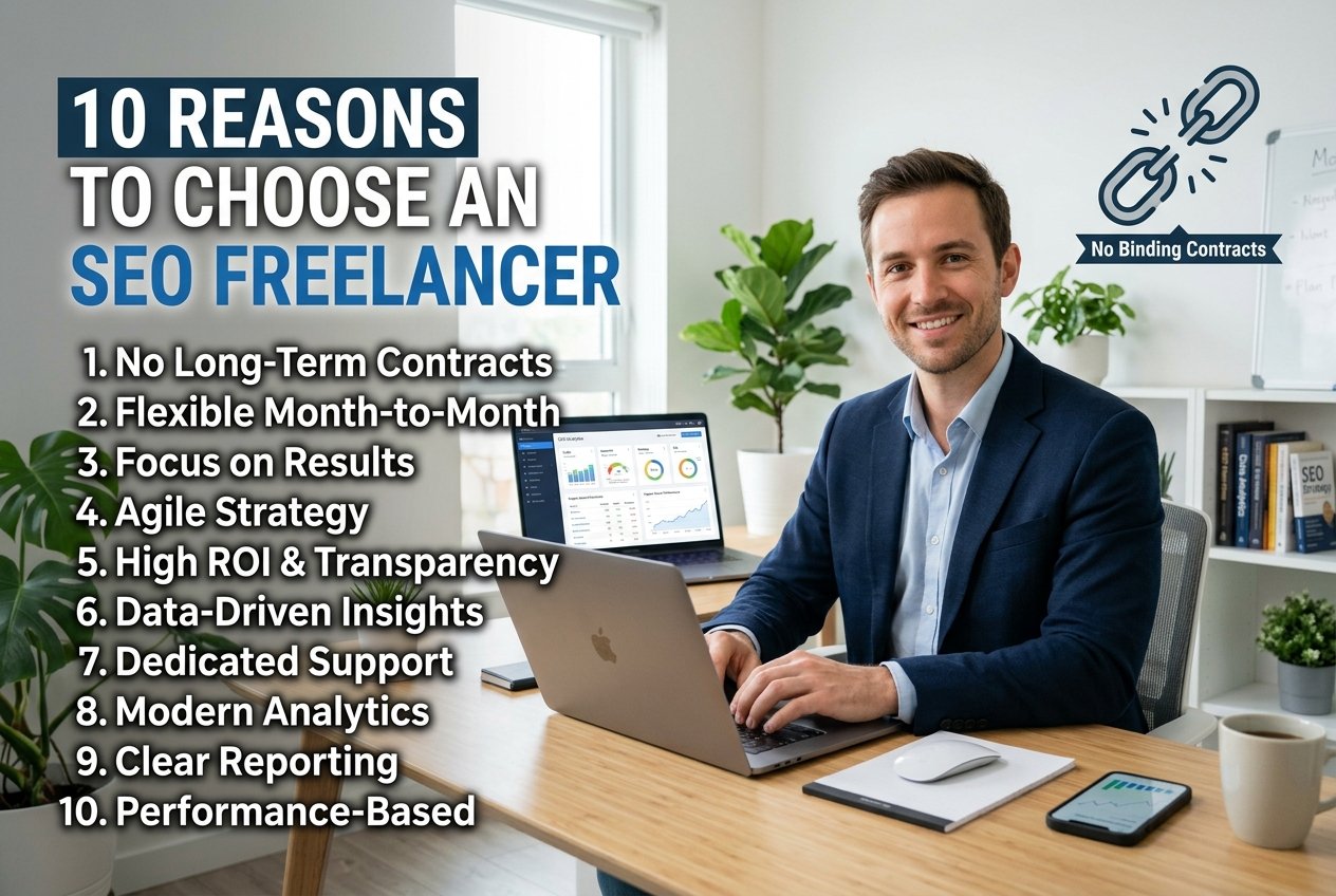 10 grunde til at vælge en SEO freelancer der ikke binder dig til en kontrakt